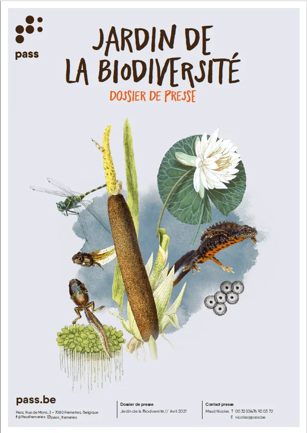 Couverture du dossier de presse du Jardin de la biodiversité