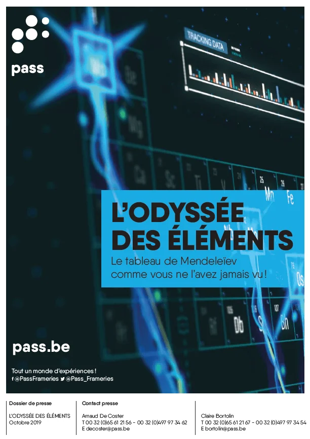 Couverture du dossier de presse de l'exposition l'Odyssée des éléments