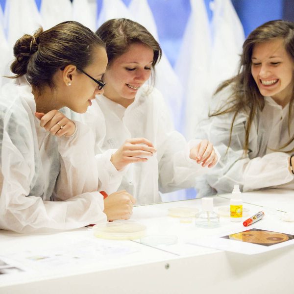 jeunes filles en laboratoire atelier chimie