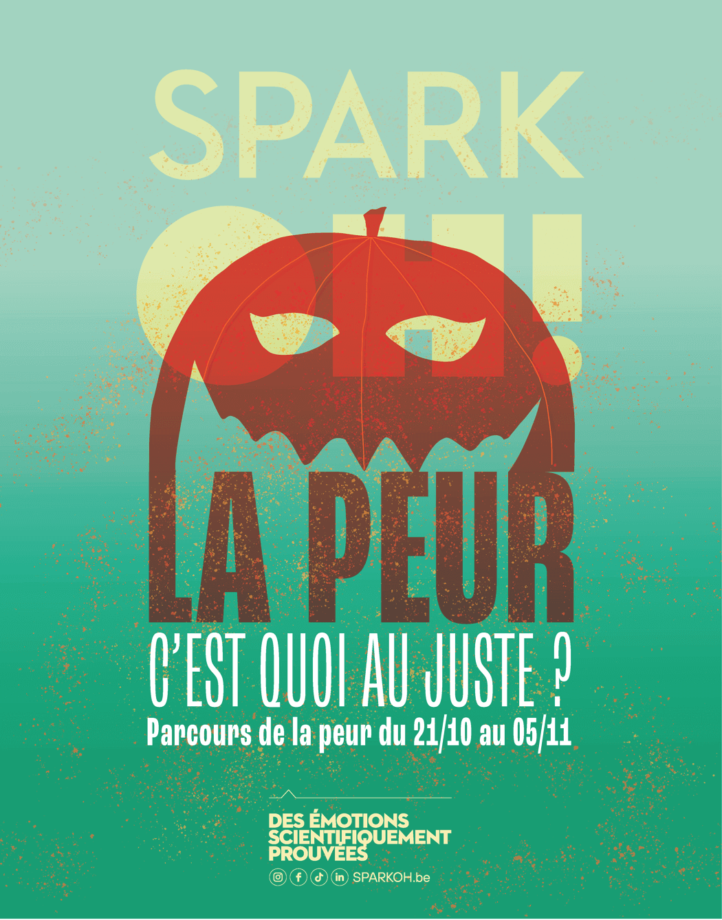 Affiche Halloween 2023 SPARKOH! avec citrouille