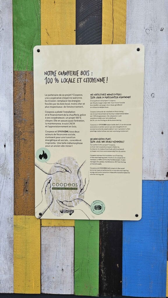 Panneau didactique - chaufferie bois SPARKOH!